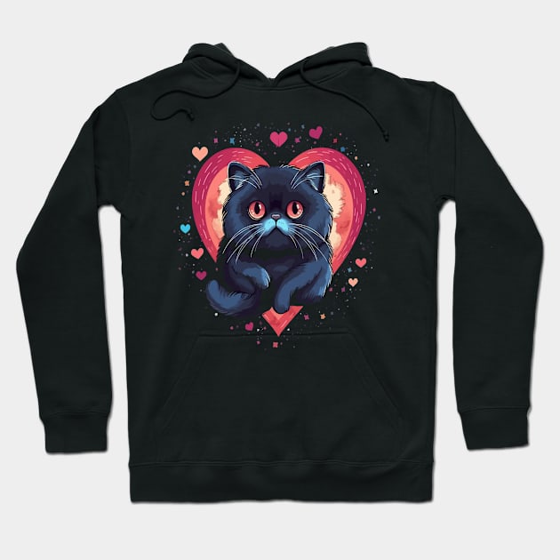 Exotic Shorthair Valentine Day Hoodie by JH Mart